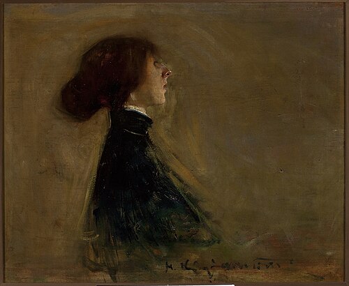 Portrait of Bronisława Ostrowska, 1901, Konrad Krzyżanowski