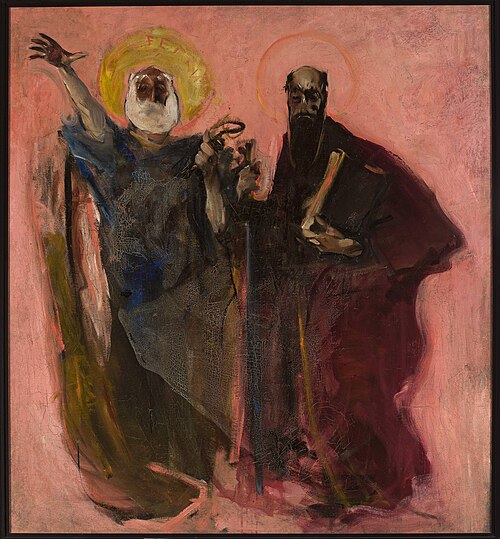 Apostles Peter and Paul, sketch, 1902, Konrad Krzyżanowski