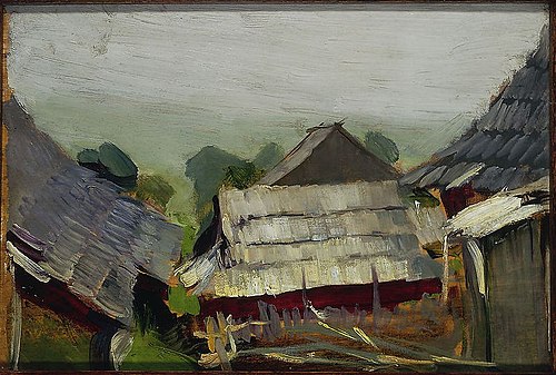 View from Istebna III. Farmyard, 1906, Konrad Krzyżanowski