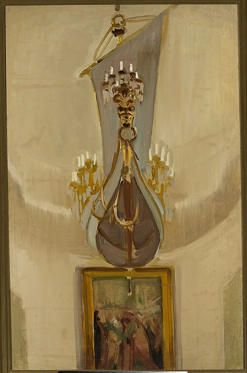 Fragment of interior of the Church of St Peter and St Paul in Vilnius, 1907, Konrad Krzyżanowski
