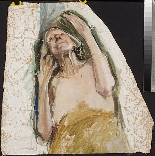 Study of an old woman, 1912, Konrad Krzyżanowski