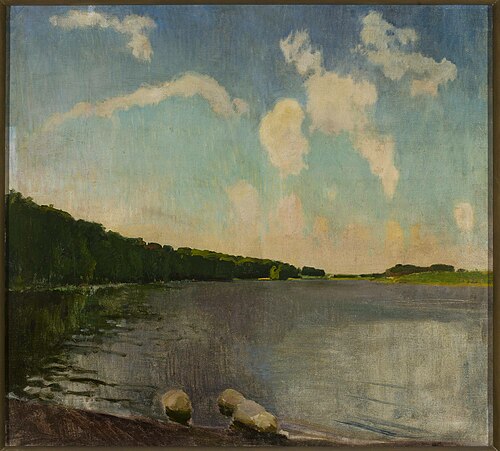 Monastery lake in Kartuzy, 1920, Konrad Krzyżanowski