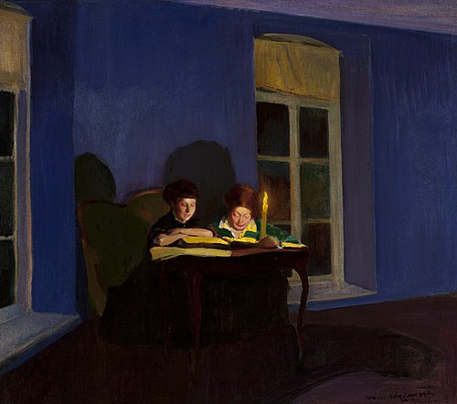 By the light of candle., 1914, Konrad Krzyżanowski