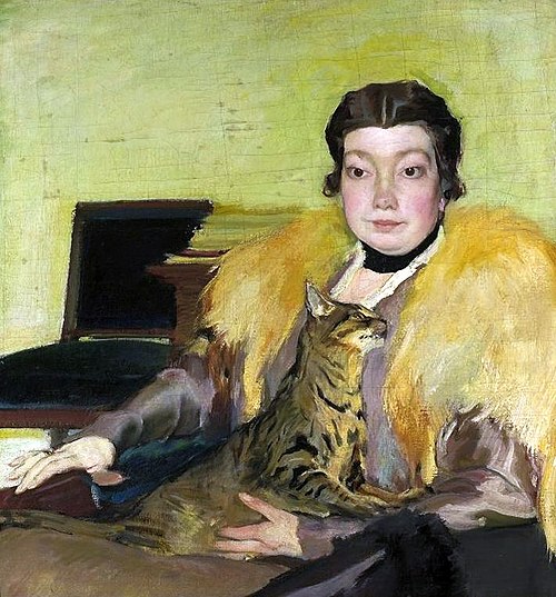 Portrait of Michalina Krzyżanowska, the artist's wife., 1915, Konrad Krzyżanowski