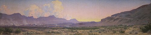 View of El Paso at Sunset, 1922, Audley Dean Nicols
