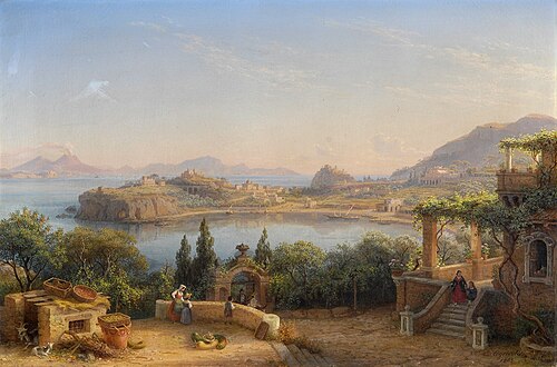 Porto d'Ischia, 1863, Eduard Agricola