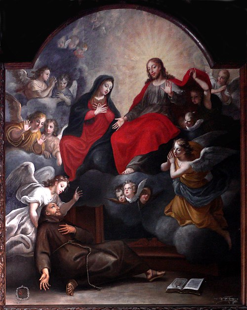 Le Christ et la Vierge apparaissant à saint François agonisant, 1671, Daniel Hallé