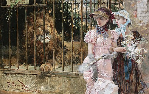 A regal admirer, 1883, Daniel Hernández