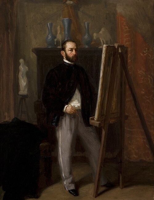 Self-Portrait at the Easel, 1858, Henryk Rodakowski