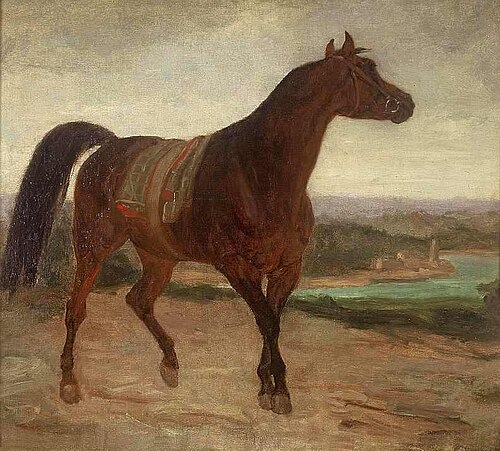 Gniady koń, 1868, Henryk Rodakowski