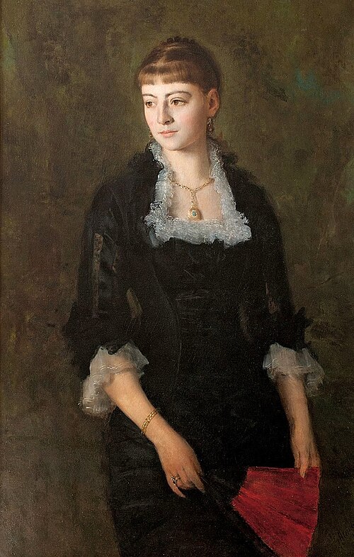 Portret dziewczyny z wachlarzem, 1879, Henryk Rodakowski