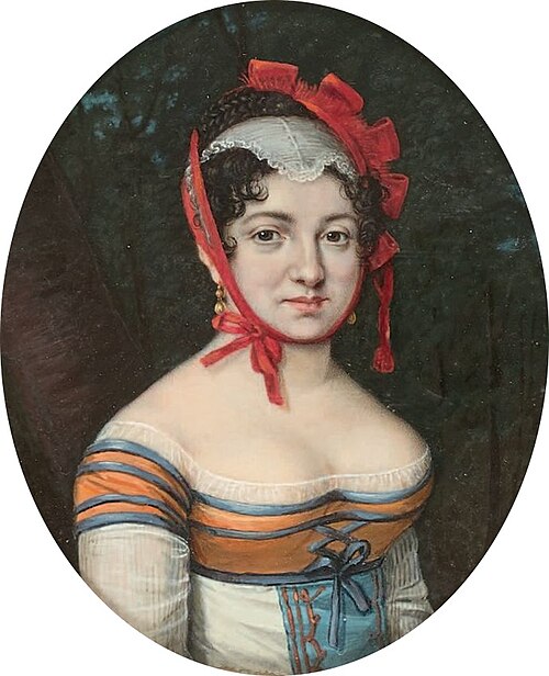 Portrait de Madame Pradher dans le rôle du Petit Chaperon rouge, 1827, Daniel Saint