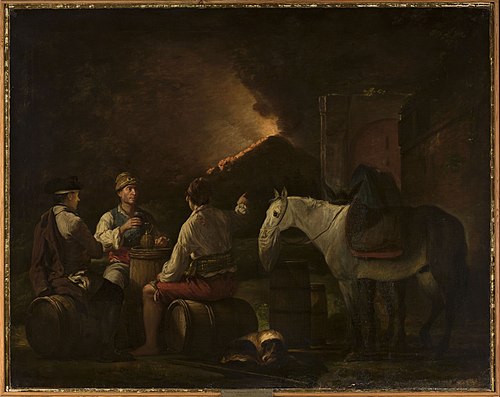 Drinking wine, 1786, Martin Ferdinand Quadal