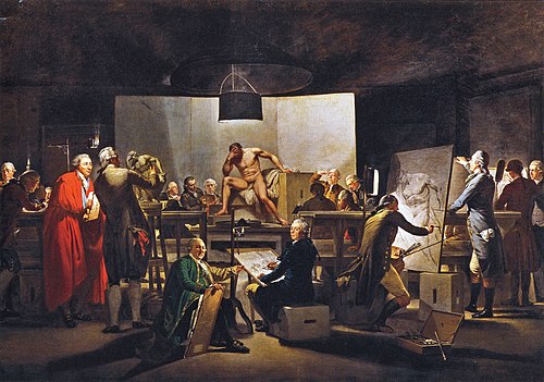 Der Aktsaal der Wiener Akademie, 1787, Martin Ferdinand Quadal