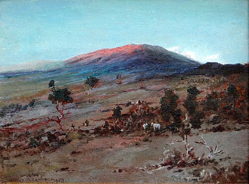 Between Kona & Waimea, Sunset Mauna Kea, Big Island, Hawaii, 1919, David Howard Hitchcock