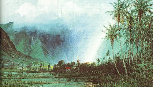 Rainbow above Taro Patch in Manoa Valley, 1910, David Howard Hitchcock