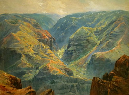 Waimea Canyon, Kauai, 1909, D. Howard Hitchcock