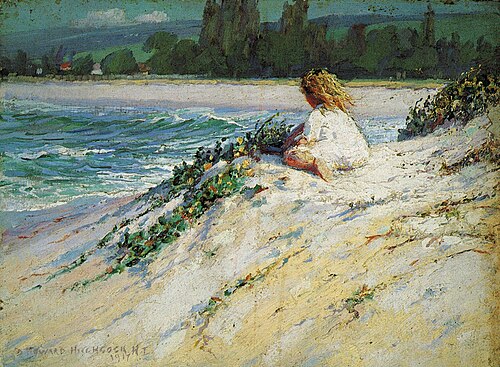 Helen on Waialua Beach, Oahu, 1917, D. Howard Hitchcock