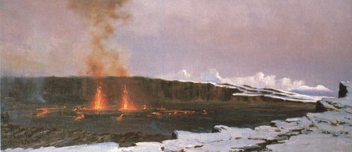 Mokuaweoweo at Top of Mauna Loa, 1896, David Howard Hitchcock