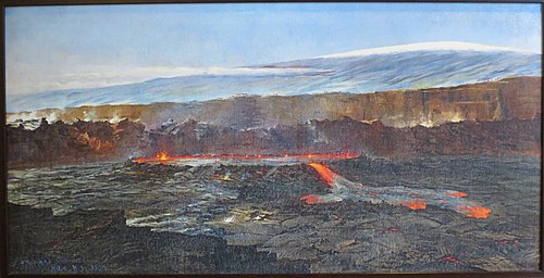 Halema'uma'u Lava Lake and Kilauea Caldera, 1894, D. Howard Hitchcock