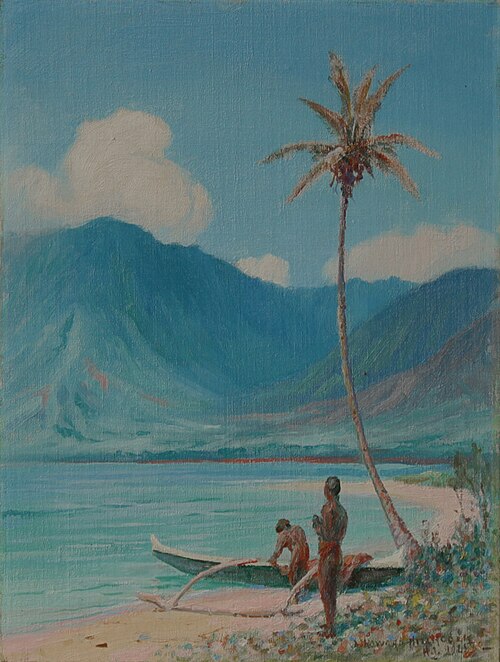 On the Beach, Leeward Oahu, 1925, D. Howard Hitchcock