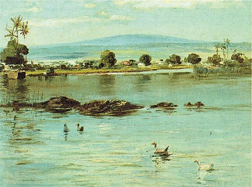 Hilo Harbor towards Mauna Loa, , D. Howard Hitchcock