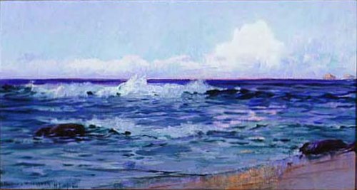 Mokulua Islands from Kailua Beach, 1915, D. Howard Hitchcock
