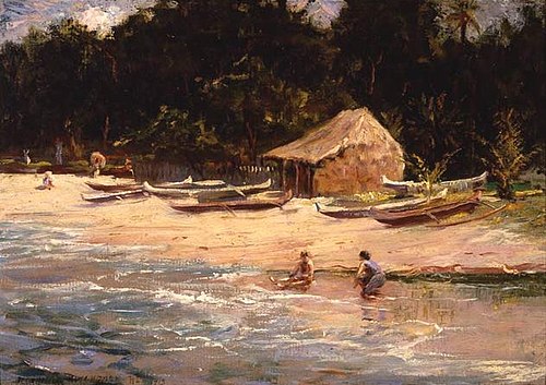 Hawaiian Fishing Camp, 1913, D. Howard Hitchcock