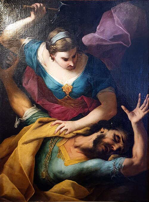 Jael slays the sleeping Canaanite commander Sissera, 1710, Antonio Bellucci