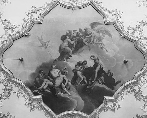 Allegorie des Herrscherlebens (Deckenbild), 1690, Antonio Bellucci