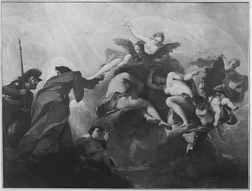 Allegorie des jugendlichen Herrschers (Deckenbild), 1690, Antonio Bellucci