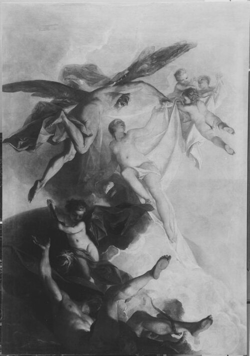 Die Zeit bringt die Wahrheit ans Licht und stürzt das Laster, 1690, Antonio Bellucci