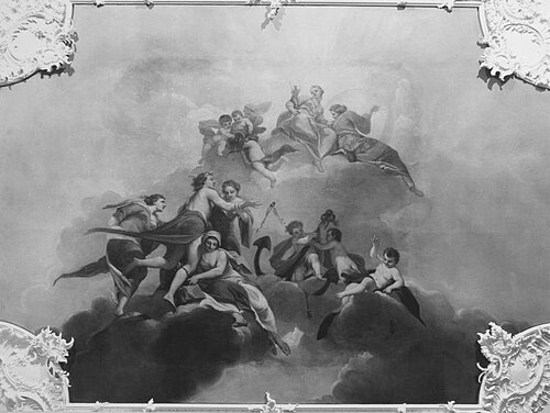 Huldigung an die Kunst (Deckenbild), 1690, Antonio Bellucci