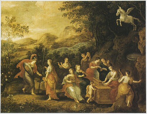 Minerva and the Muses on Mount Helicon, 1634, Simon Floquet