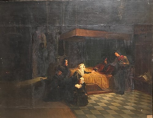 Valentine de Milan et Charles VI, 1833, Henry de Triqueti