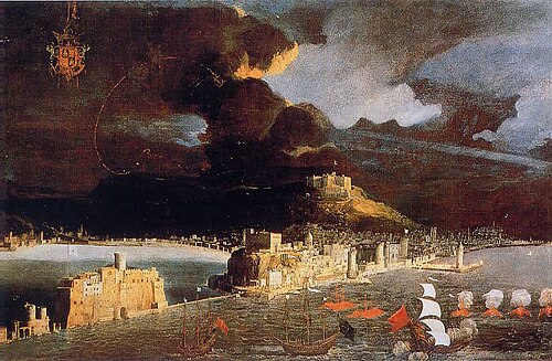 Vedute of Naples at the Sea, 1647, Didier Barra