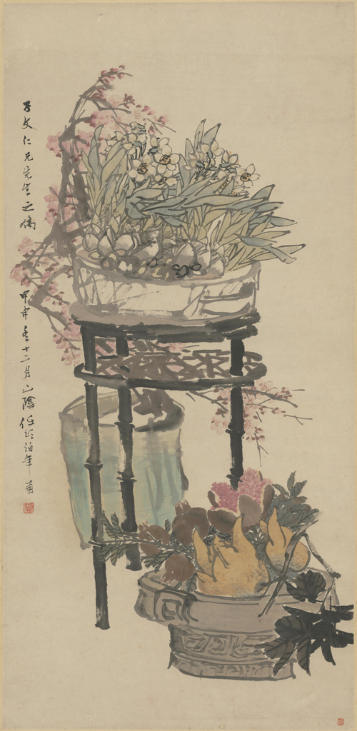 任颐岁朝图轴, , Ren Yi