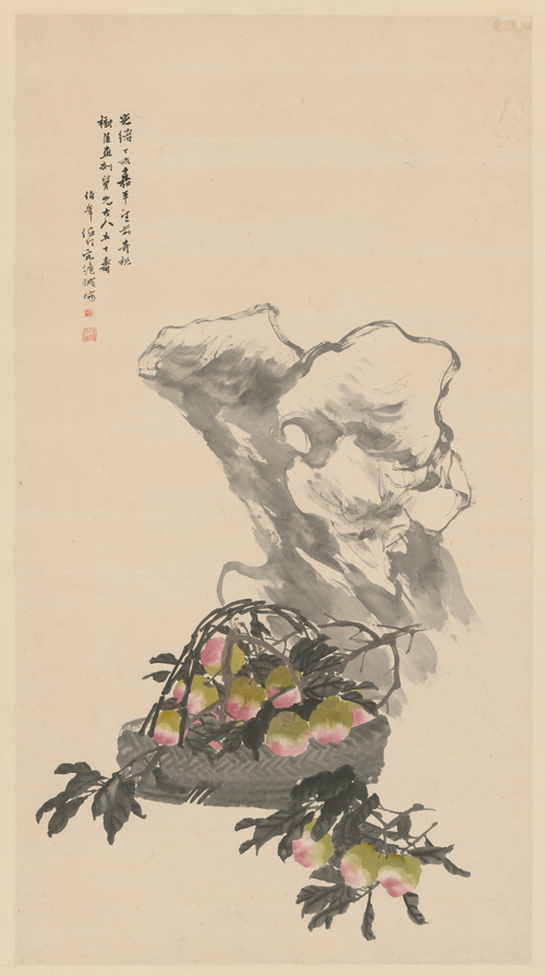 任颐桃石图轴, , Ren Yi