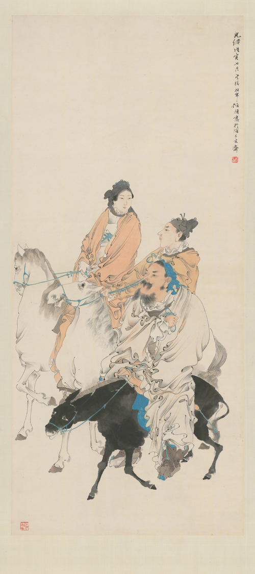 任颐风尘三侠图轴, , Ren Yi