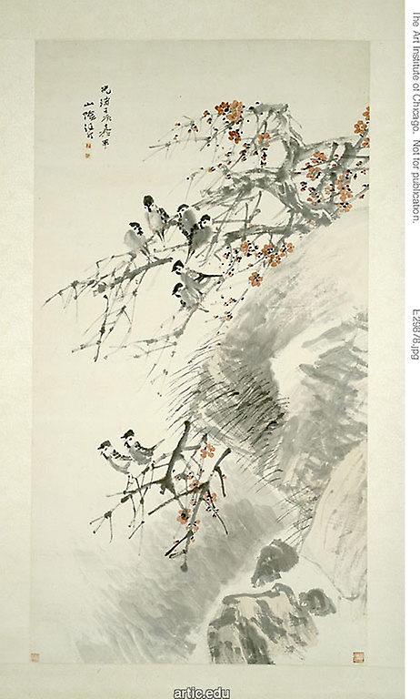 Birds on Red Plum, 1892, Ren Yi