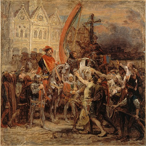 Esquisse pour un tableau : Etienne Marcel et la Grande Ordonnance de 1357, 1883, Diogene Ulyssee Napoleon Maill