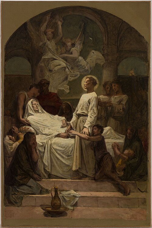Esquisse pour l'église Saint-Augustin : La mort de sainte Monique, 1874, Diogene Ulyssee Napoleon Maill