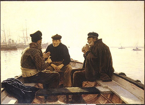 Boatmen of Barcelona, 1886, Dionisio Baixeras Verdaguer