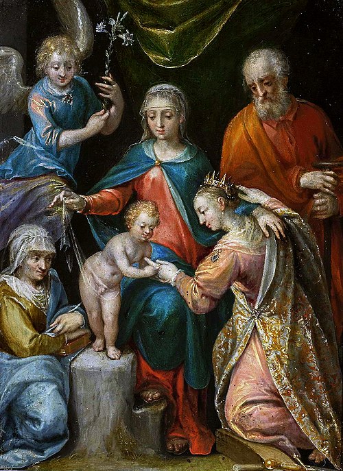 Mystical Marriage of Saint Catherine, 1600, Dirk de Quade van Ravesteyn