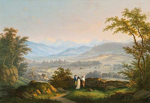 Surroundings of the Habsburg Ruin, 1803, Johann Caspar Rahn