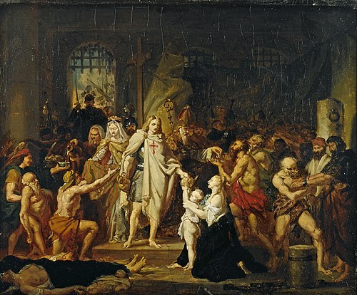 Saint Louis à Damiette, 1819, Pierre-Nolasque Bergeret