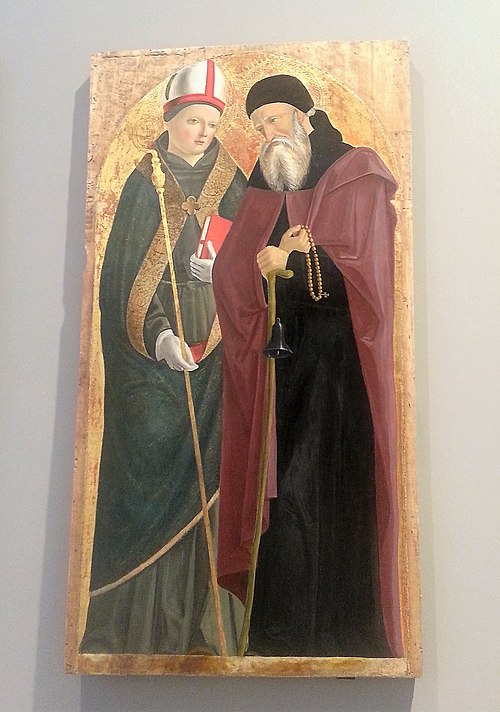 Saints Ludwig of Toulouse and Saint Antonio Abate, 1510, Antonio Marinoni