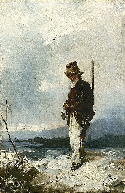 Old hunter, 1850, Domenico Induno