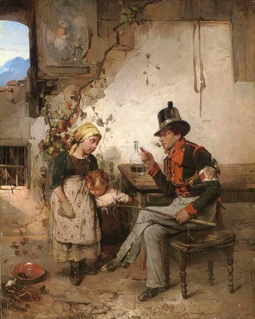 The post boy, 1857, Domenico Induno