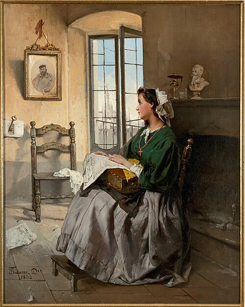 Thinking of Garibaldi, 1862, Domenico Induno